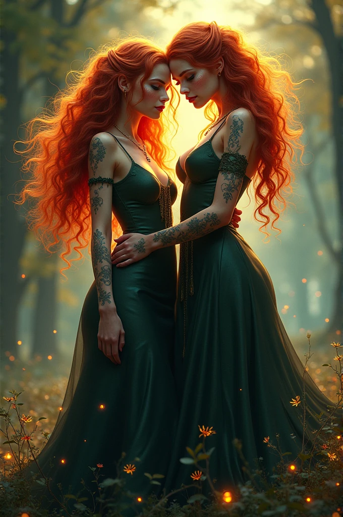 Been a 2 woman
Fire red hair
Curly hair
Is a witch
Has freckles
Curvy thick body