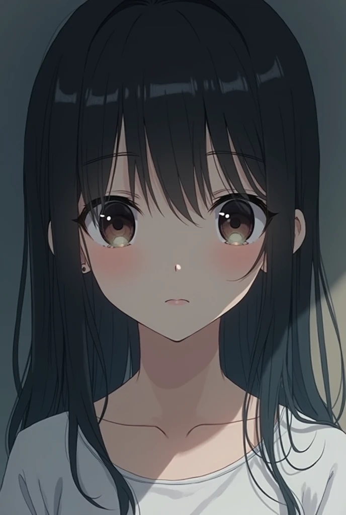 Girl where she shows an emotional void, anime 

