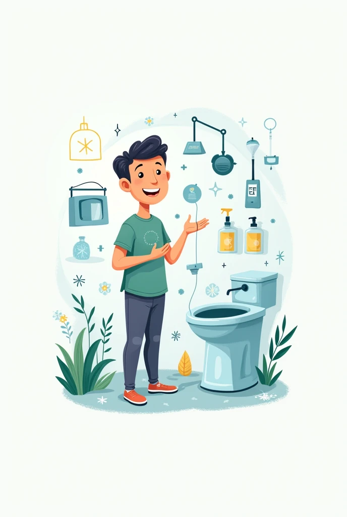 Sanitation easy coloring drawing