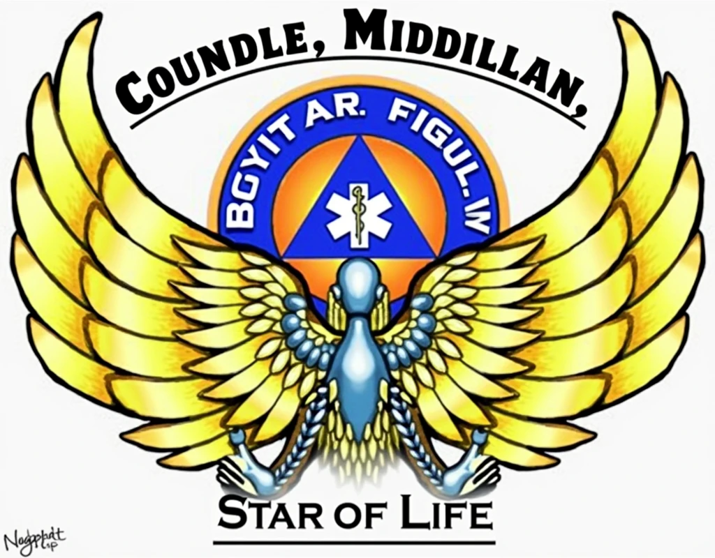 From the following image remove the yellow wings and place the star of life