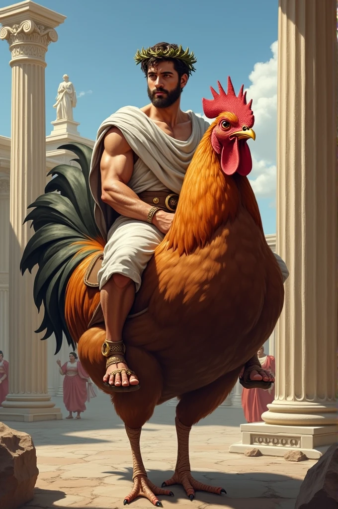 Latin mounting a chicken