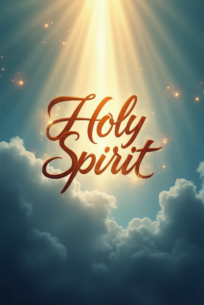Poster that says with letters Holy Spirit