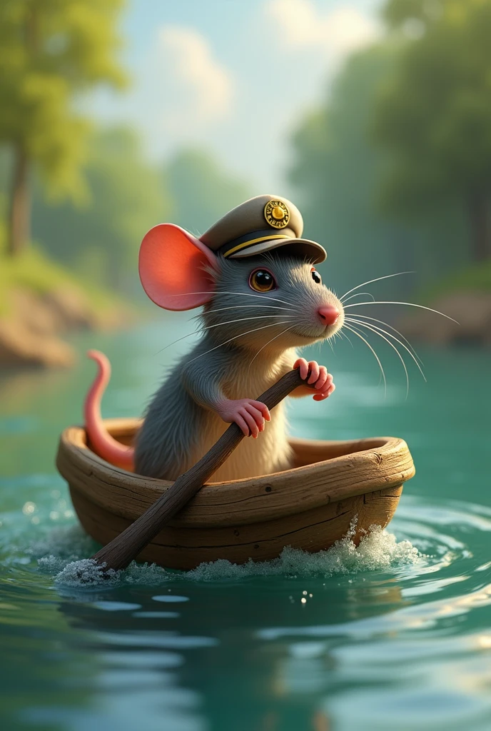 Rat drive a boat 