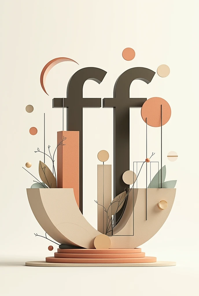 create a 2d composition using the letter TWO LETTERS F ; YOU ADD SOME CIRCLES , curves , RECTANGLES THAT SYMBOLIZE JEWELRY (architecture)
THAT THEY ARE IN FRONT AND THE CIRCLES IN DISPERSED PARTS WITH LESS CURVES ..LET IT NOT BE TANGGED ...GIVE ME OTHER IDEAS I LIKED THAT ONE BUT I WANT TO SEE MORE MODELS