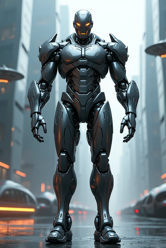 A man.of aff robot with superman 