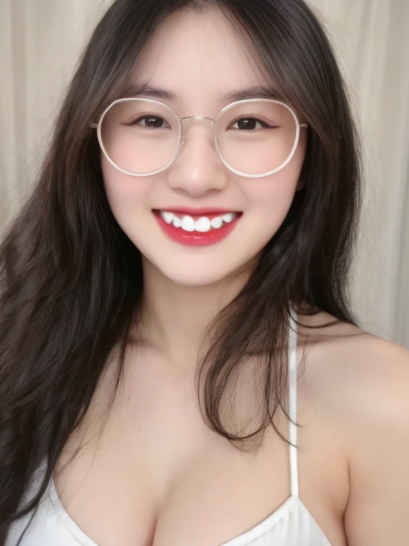 ((best quality)), realistic, Optical Realism, realistic, high resolution, beautiful, Young face,20 years old,chubby girl, white skin, Pale skin,smile, gigantic colossal breasts:1.3, Fighting posture, Looking at the camera, (detailed face), long wavy hair, blonde hair, (Wear white bikini), half figure, half body shot,
