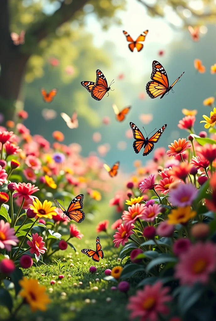 If the flowers are in full bloom，Butterflies come