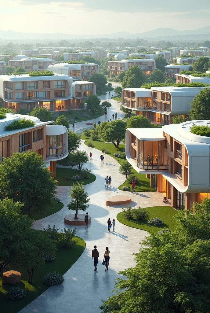 Imagine a futuristic hostel for Students or a pod Hostel spread in a more wider area with Gym , Canteen and all other Facilities