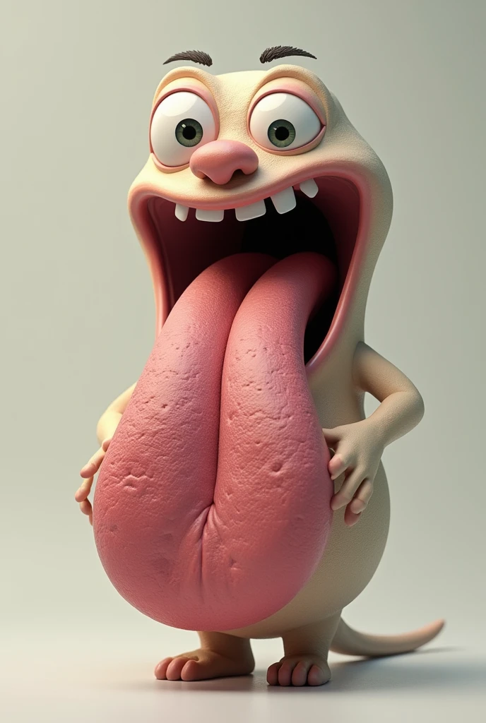 A tongue with a face