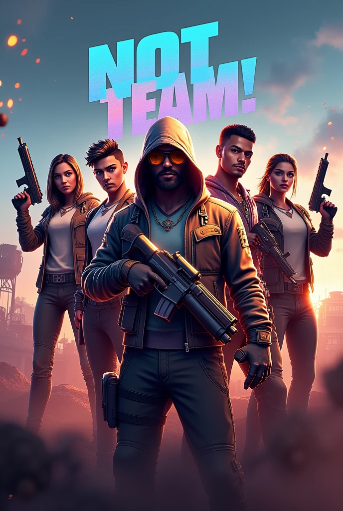 I want you to create a profile picture for Whatsapp for a group that is about a free fire clan with the name FNOT TEAM