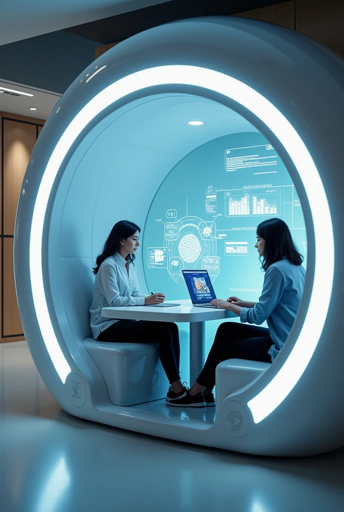 Imagine a pod Futuristic small room for students