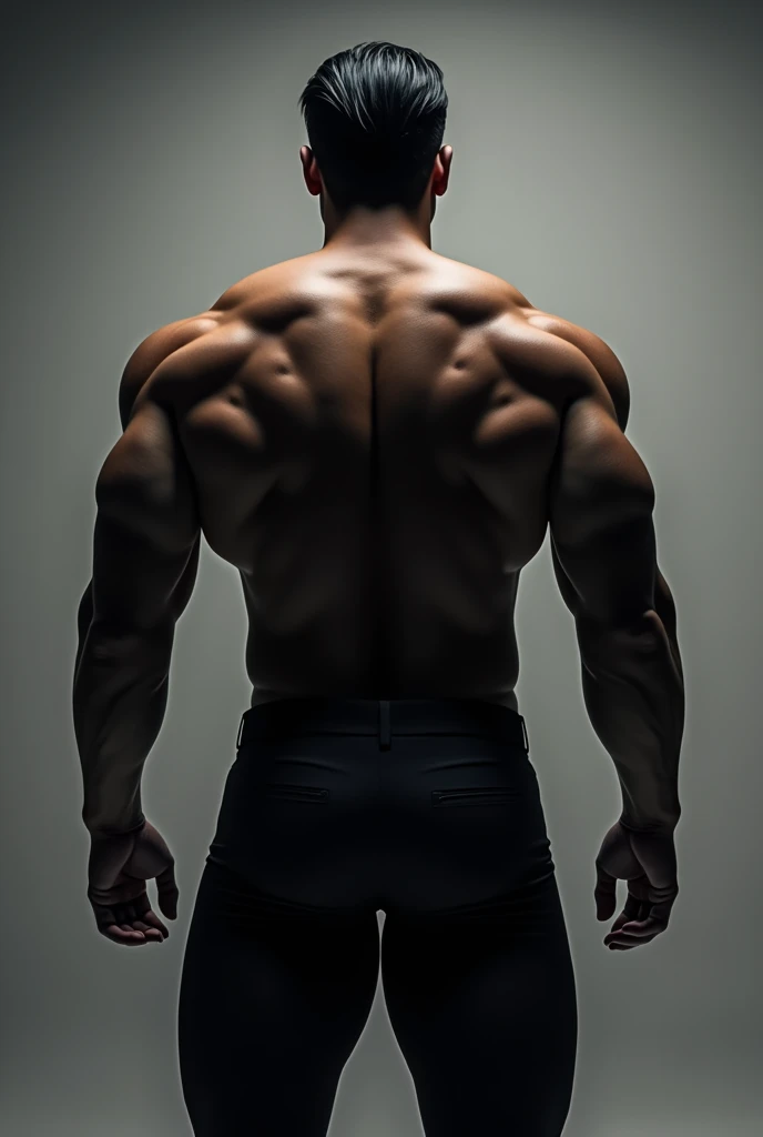 Man with black straight hair,big fit ass