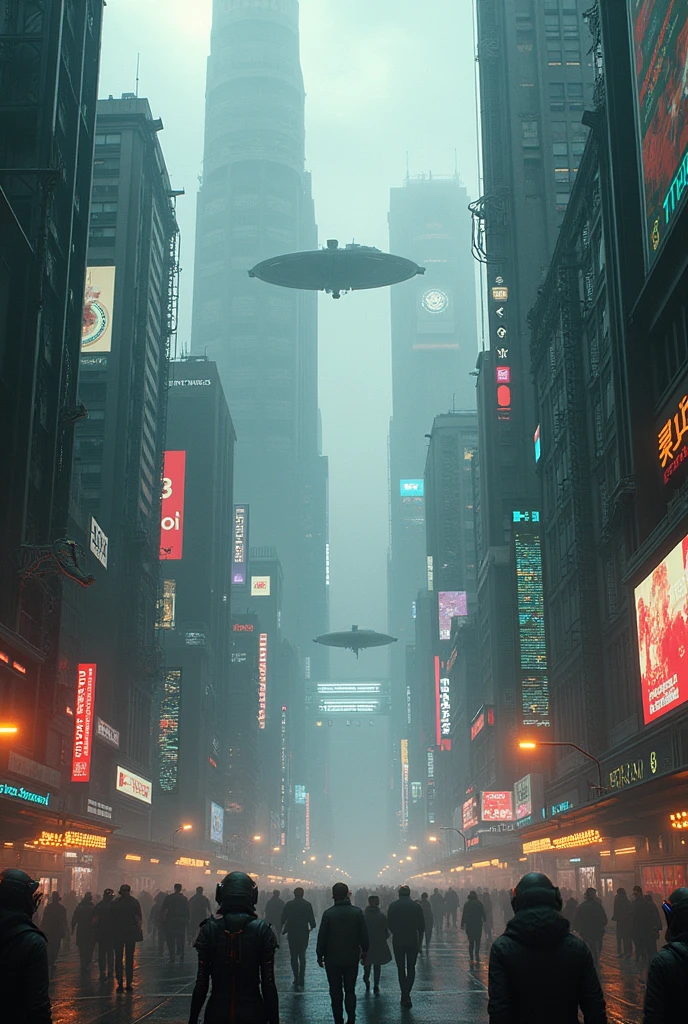 A cyber punk city style image