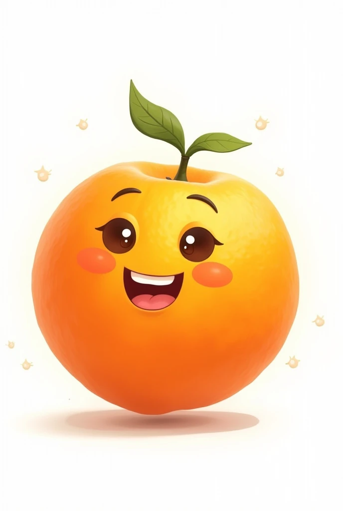 HELP ME WITH AN ANIMATED DRAWING OF THE ORANGE WITH A WHITE BACKGROUND


