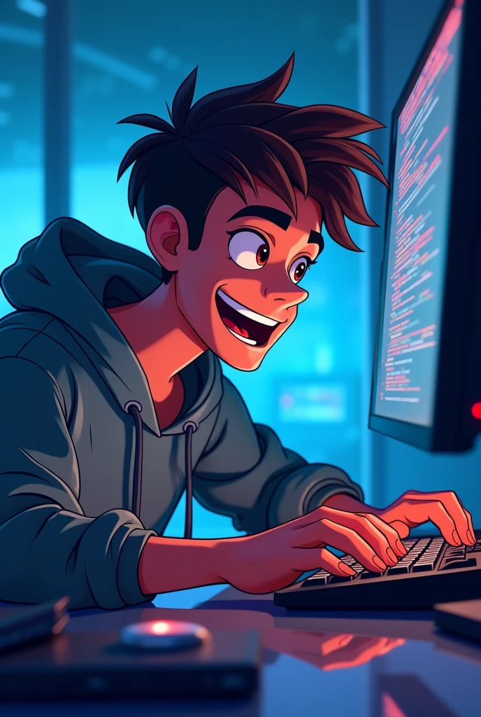 with that animated young man now that he is with a computer programming
