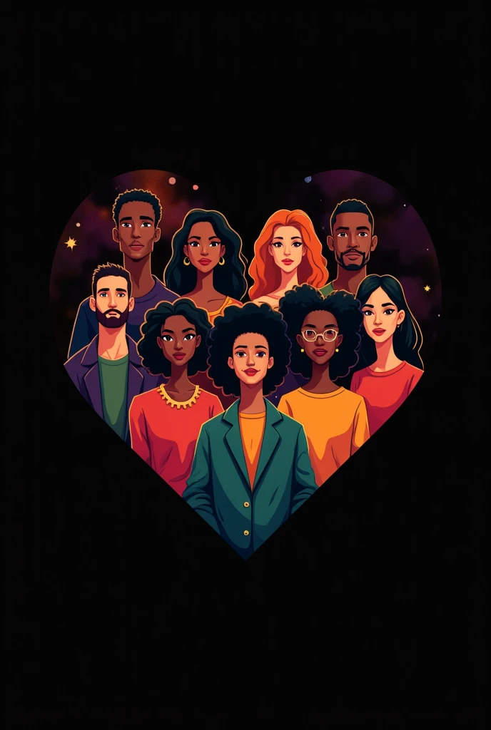 logo against black people