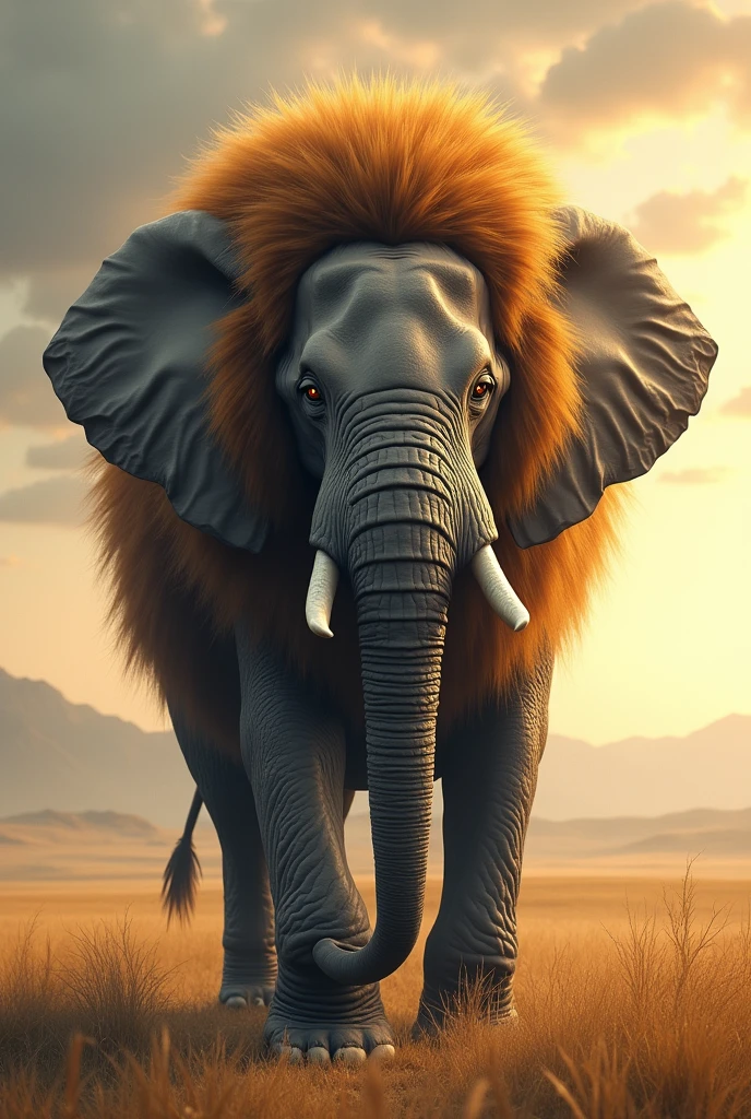 Elephant with lion head