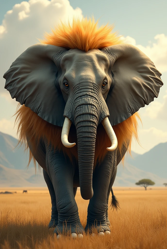 Elephant with lion head