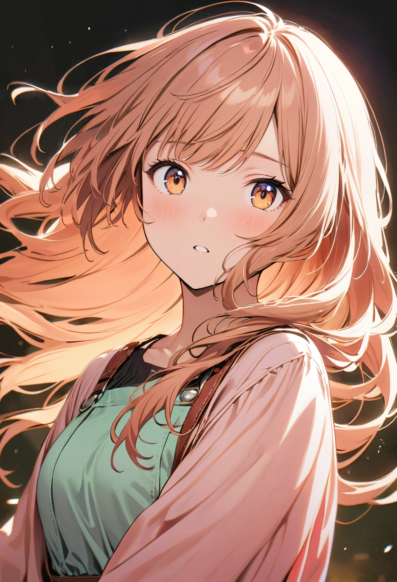 2.Create a 7D anime style portrait of a beautiful girl。big expressive eyes、Soft pastel colors、Features detailed, flowing hair。The background is minimalistic、Soft lighting accentuates character features。The overall atmosphere is calm and a little fantastical.。whole body。ultra-detailed