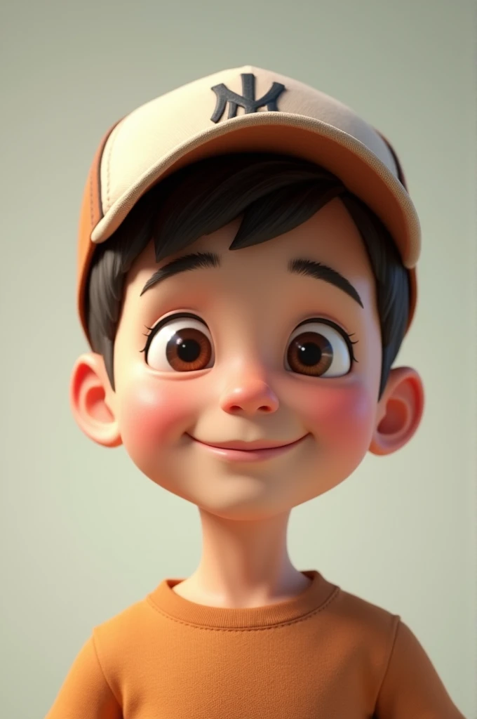 A boy wearing a cap