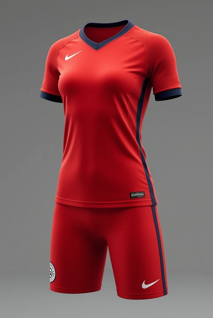 Red women&#39;s futsal uniform 