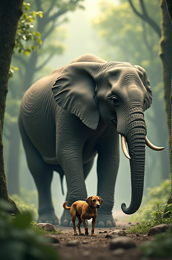 Elephant to dog