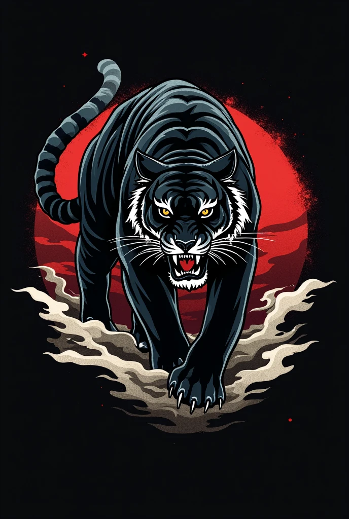 Japanese Mafia logo featuring a black tiger and named Yami No Tora