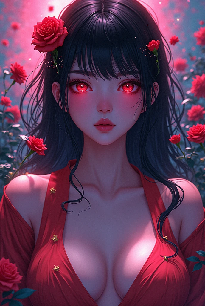 (masterpiece, best quality), alluring, sexual, japanese woman, solo, masterpiece, artstation, dynamic, charming, magical, unreal engine, fantastically beautiful, illustration, dramatic lighting, rave background, neon glow, maximalist, ahri, nsfw, huge breasts, style of Oskar Kokoschka:1.2),(abstract expressionism art:1.2),girl,plants,love,rose for eyes,bright color theme,colorful,visually stunning,beautiful,gorgeous,emotional,intricate,perferct shading, masterpiece,top quality,best quality,official art,beautiful and aesthetic,(1girl:1.3),(top view:1.3),looking at viewer, extreme detailed,(fractal art:1.3),colorful,highest detailed