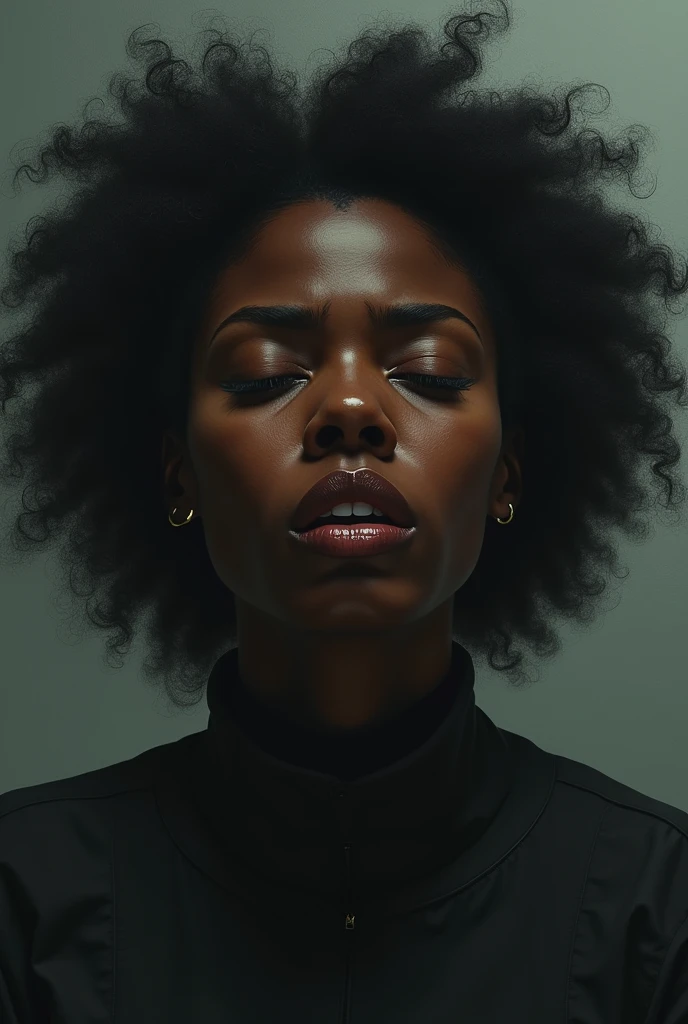 black woman suffering
