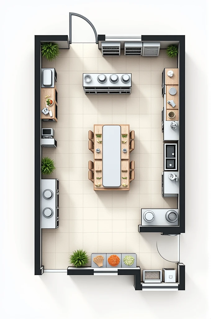 Create a Commercial Kitchen Floor Plan 