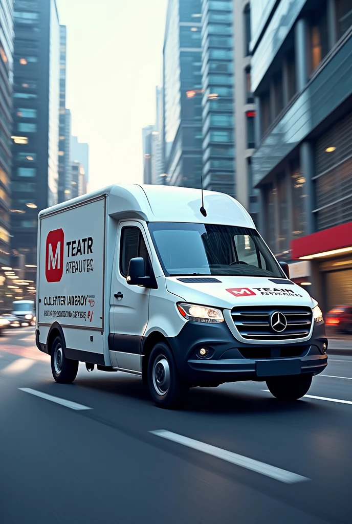 Auxiliary graphics for an auto parts delivery brand 