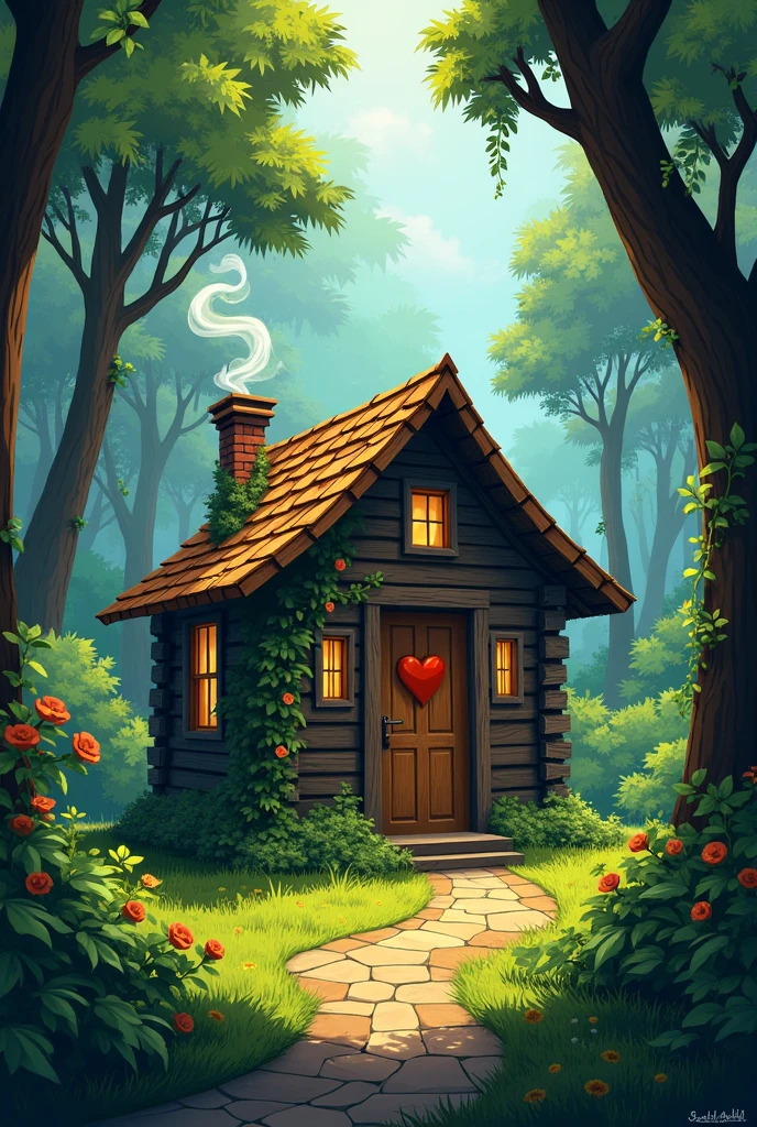 He buys a house for 5 reais and she is a cabin in the forest