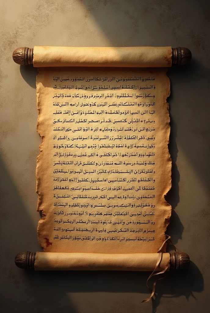 An image of the new testament called Peshita-Syriaca in Aramaic in the form of a Scroll.