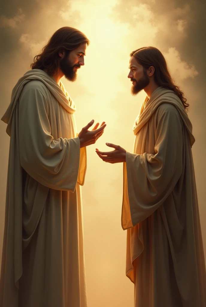 Jesus speaking to someone in the light