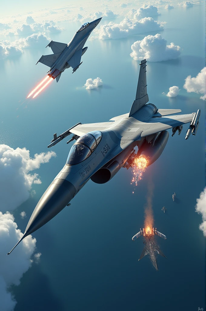 Greek f16 shooting down Turkish f16