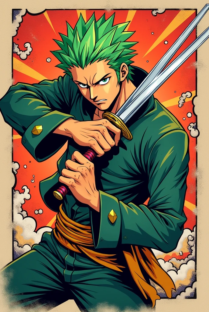 zoro one piece nothing happen comic book for tattoo design