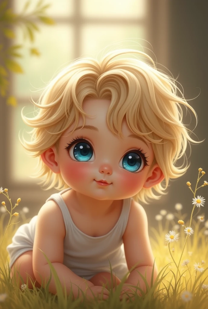 a  child, of blonds, blue-eyed 