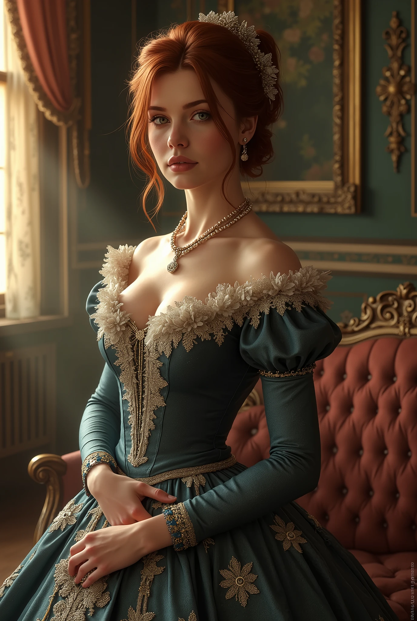 Claire Redfield as a noble lady from the Victorian Era