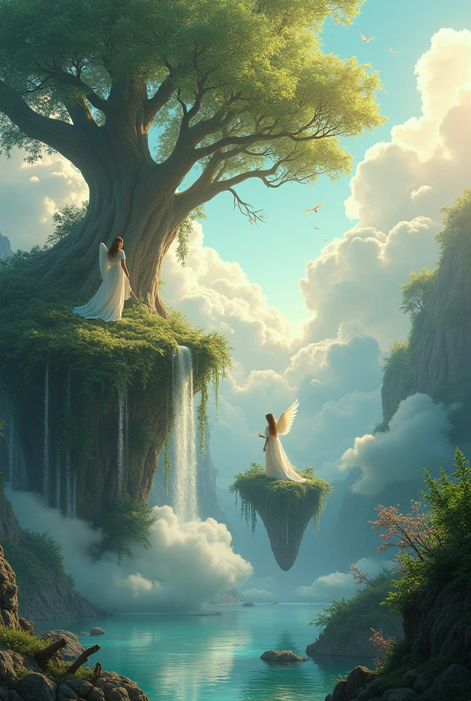 A paradise in clouds and trees