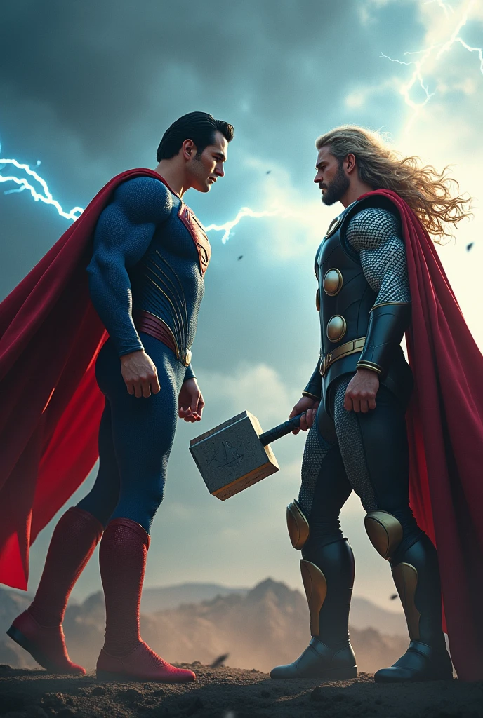 Superman vs Thor Ultra HD high resolution 4K