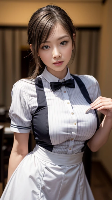 waitress、waitress、waitressだよ❗️(8k, RAW Photos, 最high quality, masterpiece: 1.2), (Realistic, photoRealistic: 1.37), 1 歩道に立っているwaitressのを着た女性, ,Ultra mini skirt、 Professional Lighting, Photon Mapping, , Italyのの女性, Torn, Sommelier、,Italy、Italy、Easy to wear、Easy to wear、Easy to wear、Easy to wear、 Ultra compact uniform、,At a fine dining restaurant， 胸がbig、Incredibly beautiful face、masterpiece, 最high quality, high quality, High resolution, big , (Face close-up),working at a restaurant、Carrying tableware、Hair is tied、Updo、Playmate proportions、エロスwaitress、Please tie your hair tightly、expose as much skin as possible、、The ultimate revealing outfit、Slicked back hair、Infinite Strip、Slicked back hair、oh、Nipple poking stimulation、Tingling in the nipples、Anal feels good、Checked clothing,Checker Mode、