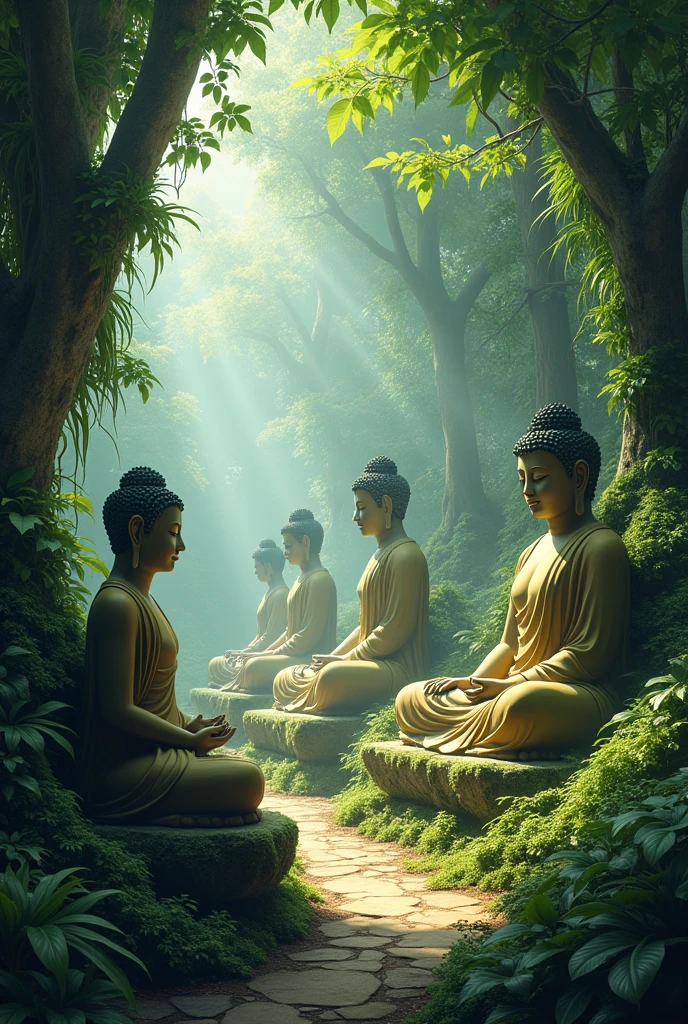 Make buddha images in jungle