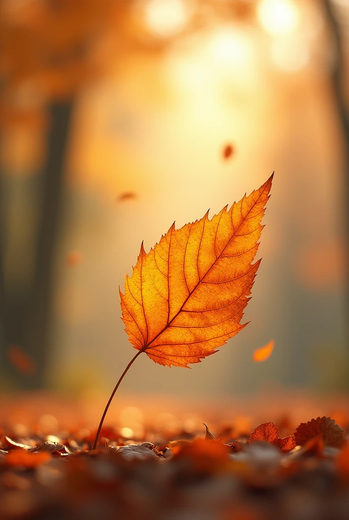 A dancing single leaf