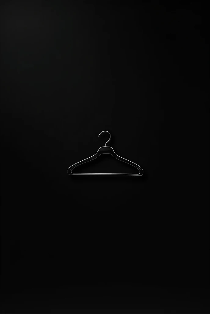 Generate clothes hanger for logo with black background