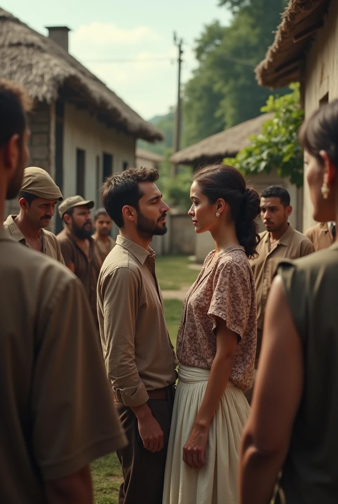 Hanth jod kar husband wife ganv walo se mafi mangte huye