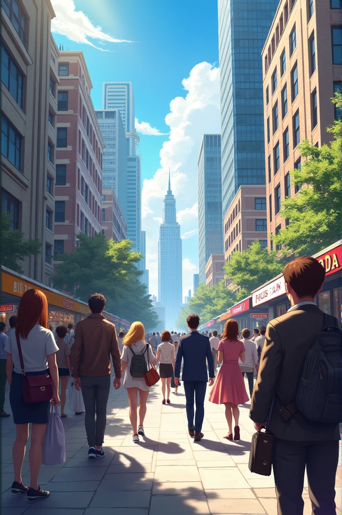 One people watching time in city 
