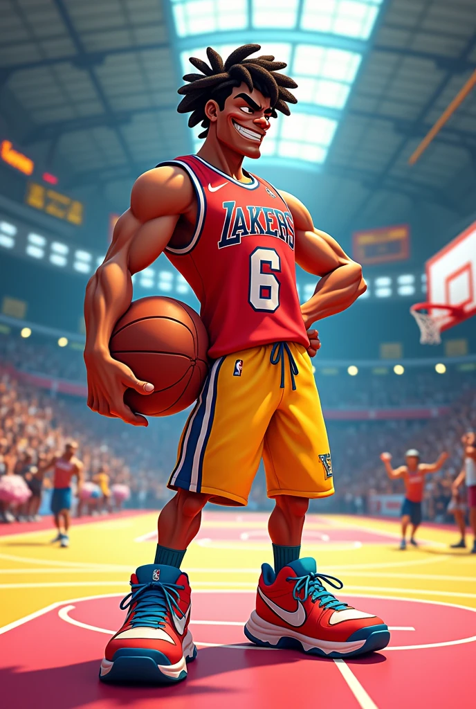 make a basketball character based on the disney cartoon style with the name written SKART he is cool and has a great aura 
