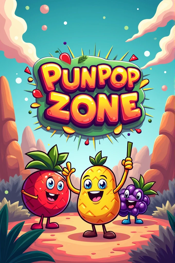 Make a my YouTube channel banner name 'punpop zone '