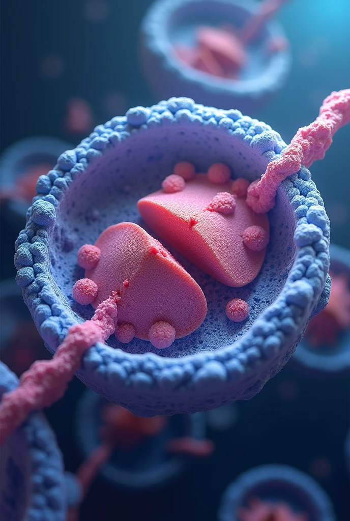 In the cytoplasm, Glucose is split into two smaller molecules (pyruvate).