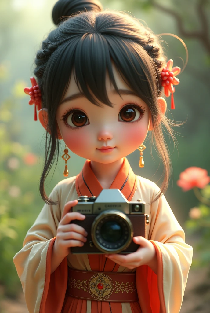 1 girl, cowboy camera, chinese dress